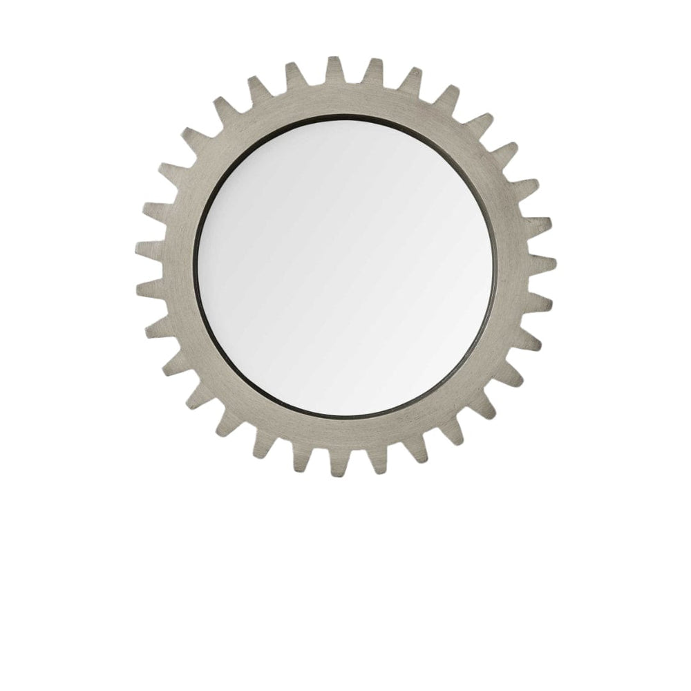 26" Round Grey Wood Frame Wall Mirror - Homeroots - Flyclothing LLC