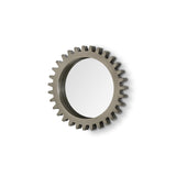 26" Round Grey Wood Frame Wall Mirror - Homeroots