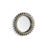 26" Round Grey Wood Frame Wall Mirror - Homeroots - Flyclothing LLC