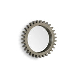 26" Round Grey Wood Frame Wall Mirror - Homeroots - Flyclothing LLC