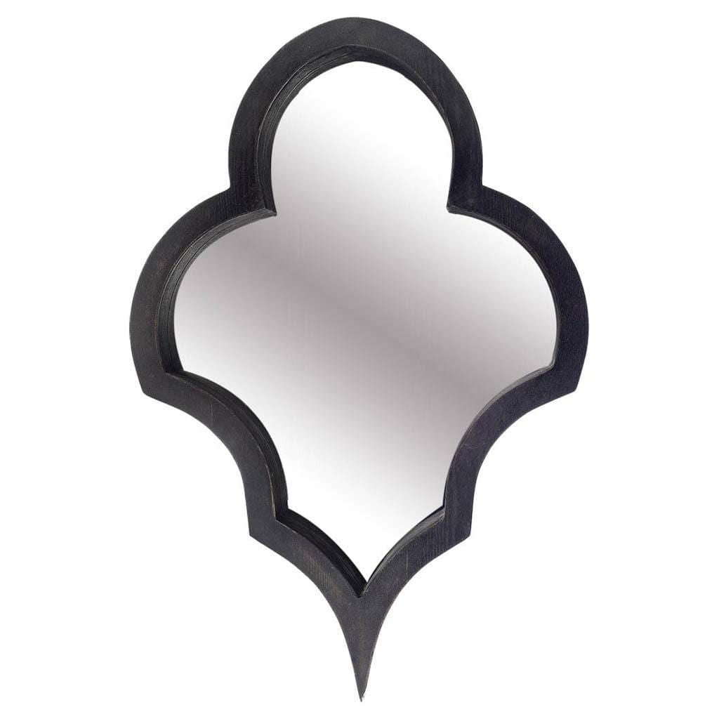 34" Black Novelty Framed Accent Mirror - Homeroots - Flyclothing LLC