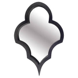 34" Black Novelty Framed Accent Mirror - Homeroots