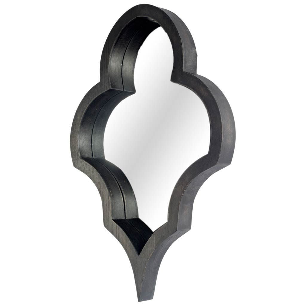 34" Black Novelty Framed Accent Mirror - Homeroots - Flyclothing LLC