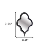 34" Black Novelty Framed Accent Mirror - Homeroots - Flyclothing LLC