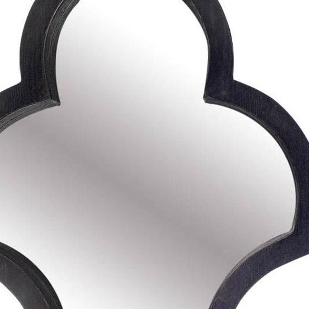 34" Black Novelty Framed Accent Mirror - Homeroots - Flyclothing LLC