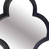34" Black Novelty Framed Accent Mirror - Homeroots