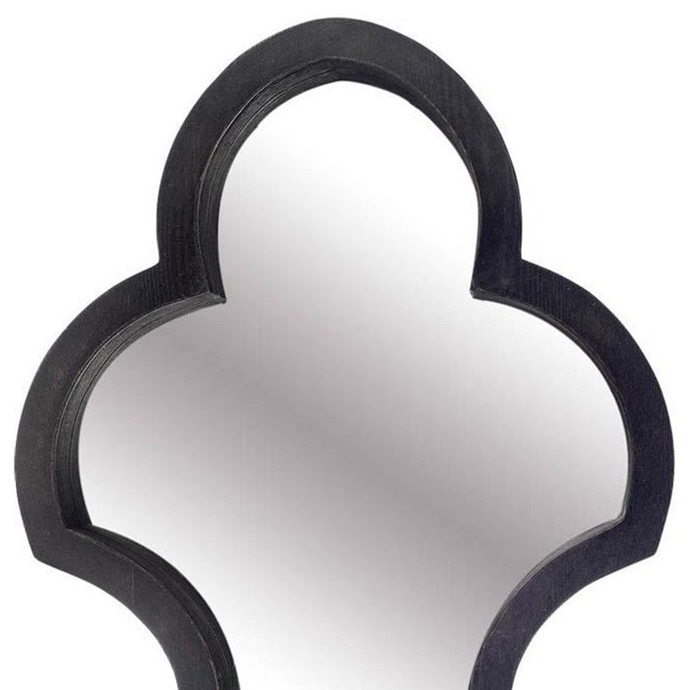 34" Black Novelty Framed Accent Mirror - Homeroots - Flyclothing LLC