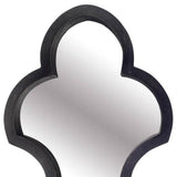 34" Black Novelty Framed Accent Mirror - Homeroots