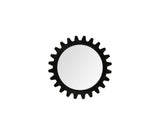 26" Black Cog Round Metal Frame Wall Mirror - Homeroots