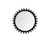 37" Round Black Metal Frame Wall Mirror - Homeroots - Flyclothing LLC