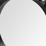 37" Round Black Metal Frame Wall Mirror - Homeroots - Flyclothing LLC