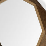 32" Octagon Wooden Frame Wall Mirror - Homeroots - Flyclothing LLC