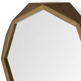 32" Octagon Wooden Frame Wall Mirror - Homeroots - Flyclothing LLC