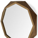 32" Octagon Wooden Frame Wall Mirror - Homeroots - Flyclothing LLC