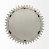 35" Round Natural Wood Frame Wall Mirror - Homeroots