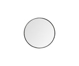47" Round Black Metal Frame Wall Mirror - Homeroots