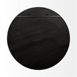 47" Round Black Metal Frame Wall Mirror - Homeroots