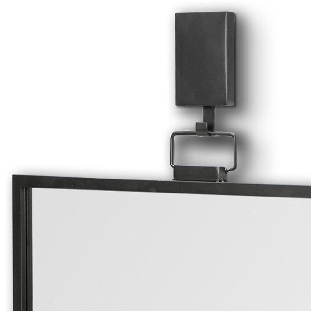 44" Gunmetal Metal Framed Accent Mirror - Homeroots - Flyclothing LLC