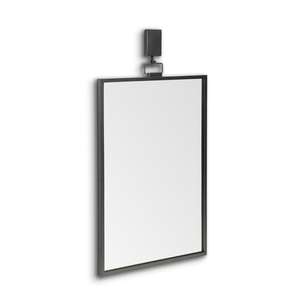 44" Gunmetal Metal Framed Accent Mirror - Homeroots - Flyclothing LLC