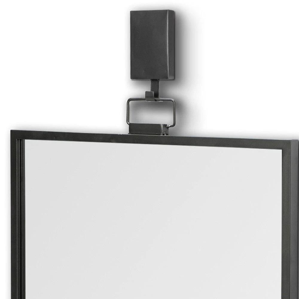 44" Gunmetal Metal Framed Accent Mirror - Homeroots - Flyclothing LLC