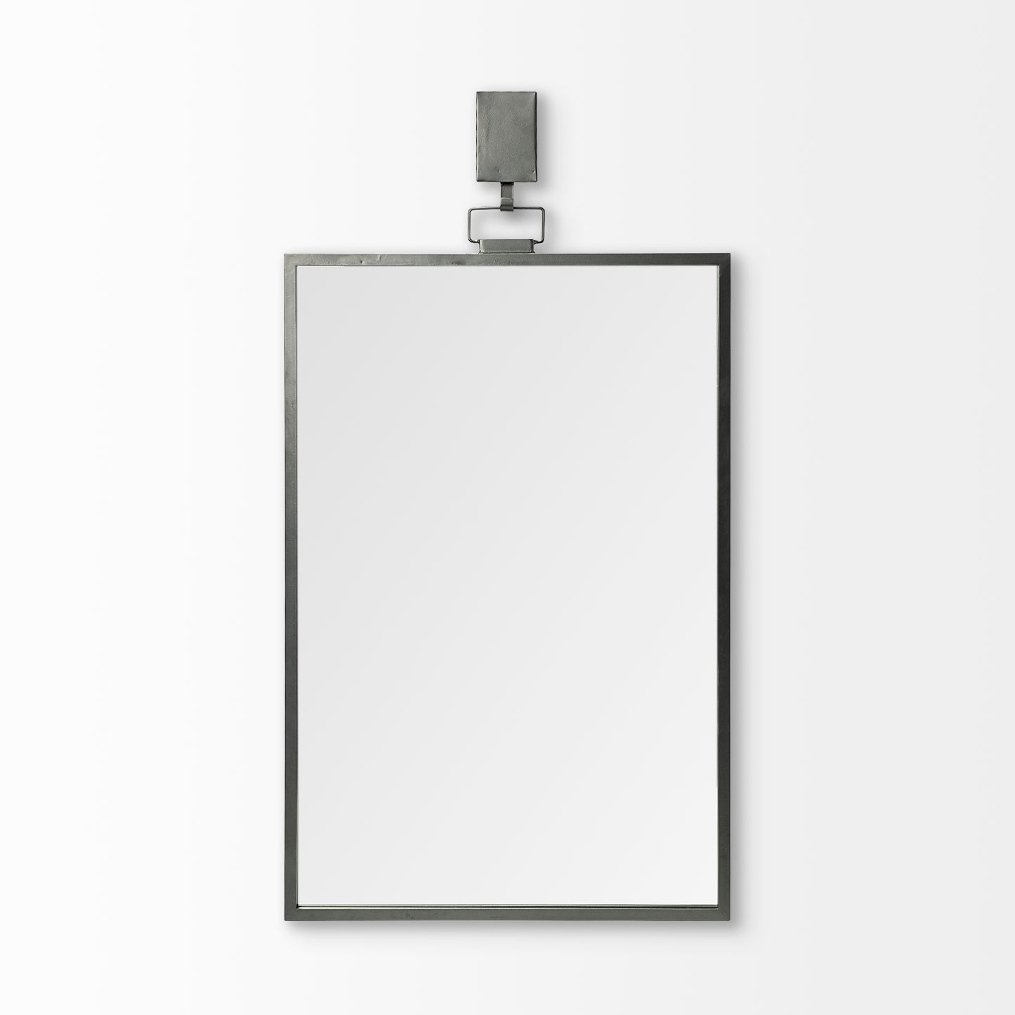 44" Gunmetal Metal Framed Accent Mirror - Homeroots - Flyclothing LLC