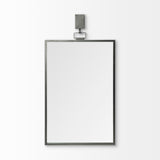 44" Gunmetal Metal Framed Accent Mirror - Homeroots - Flyclothing LLC