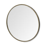 47" Round Gold Metal Frame Wall Mirror - Homeroots - Flyclothing LLC