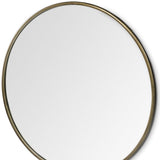 47" Round Gold Metal Frame Wall Mirror - Homeroots - Flyclothing LLC