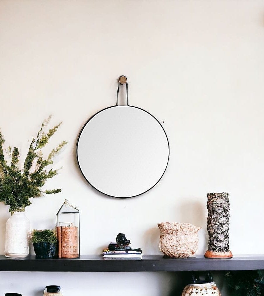 26" Black Wood Mirror - Homeroots - Flyclothing LLC