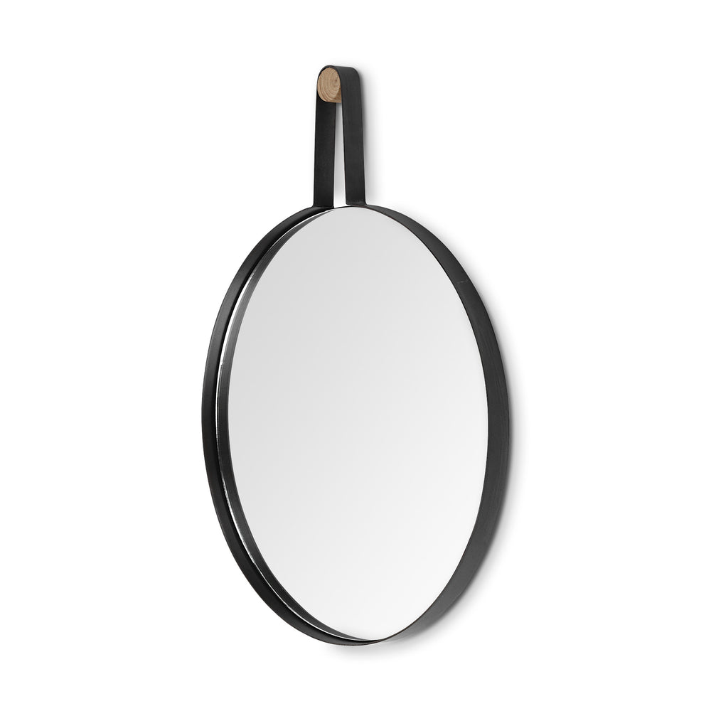 26" Black Wood Mirror - Homeroots - Flyclothing LLC