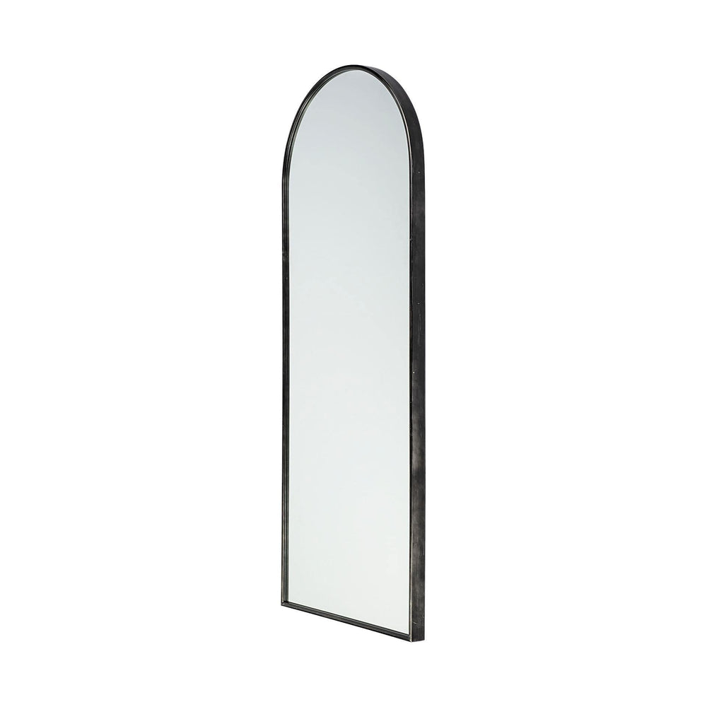 Black Arch Full Length Hanging Metal Mirror - Homeroots
