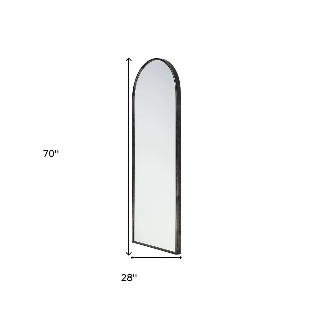 Black Arch Full Length Hanging Metal Mirror - Homeroots - Flyclothing LLC