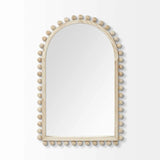 35" Natural Arch Wood Framed Accent Mirror - Homeroots