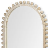 35" Natural Arch Wood Framed Accent Mirror - Homeroots