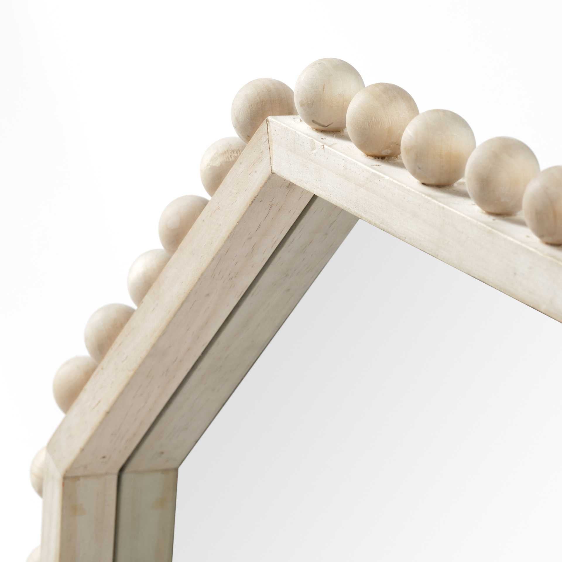 32" Octagon Natural Wood Frame Wall Mirror - Homeroots - Flyclothing LLC