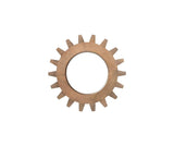 Cog 17" Round Walnut Finish Frame Wall Mirror - Homeroots