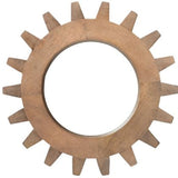 Cog 17" Round Walnut Finish Frame Wall Mirror - Homeroots - Flyclothing LLC