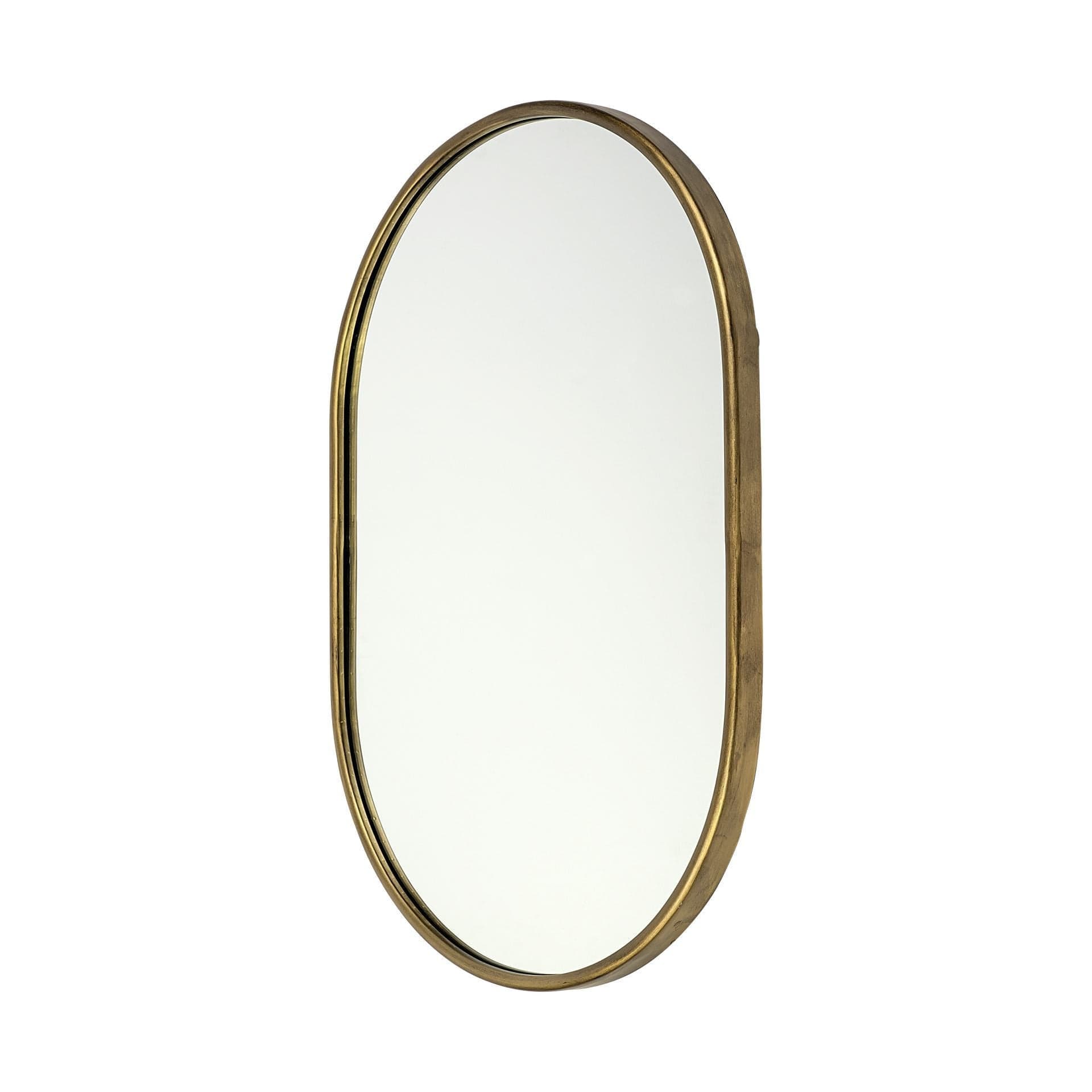 Gold Oval Accent Metal Mirror - Homeroots