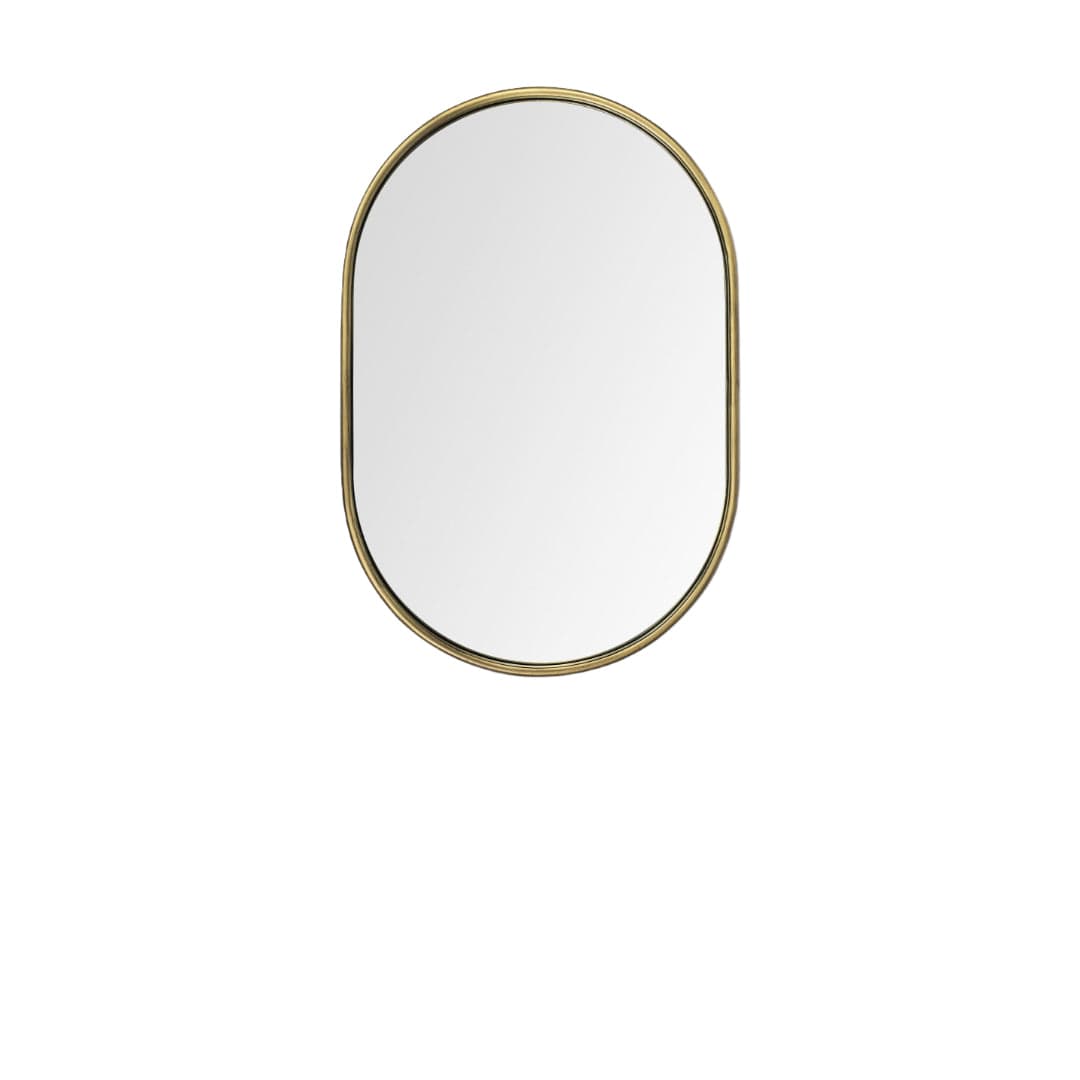 Gold Oval Accent Metal Mirror - Homeroots