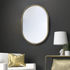 Gold Oval Accent Metal Mirror - Homeroots