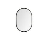 36" Black Oval Metal Framed Accent Mirror - Homeroots - Flyclothing LLC