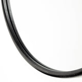 36" Black Oval Metal Framed Accent Mirror - Homeroots - Flyclothing LLC