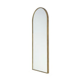 70" Gold Arch Metal Framed Accent Mirror - Homeroots