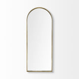 70" Gold Arch Metal Framed Accent Mirror - Homeroots