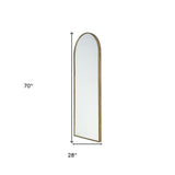 70" Gold Arch Metal Framed Accent Mirror - Homeroots - Flyclothing LLC