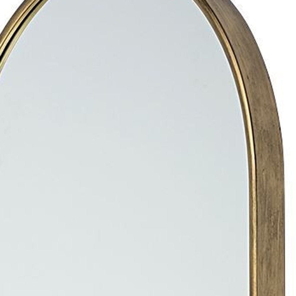 70" Gold Arch Metal Framed Accent Mirror - Homeroots - Flyclothing LLC