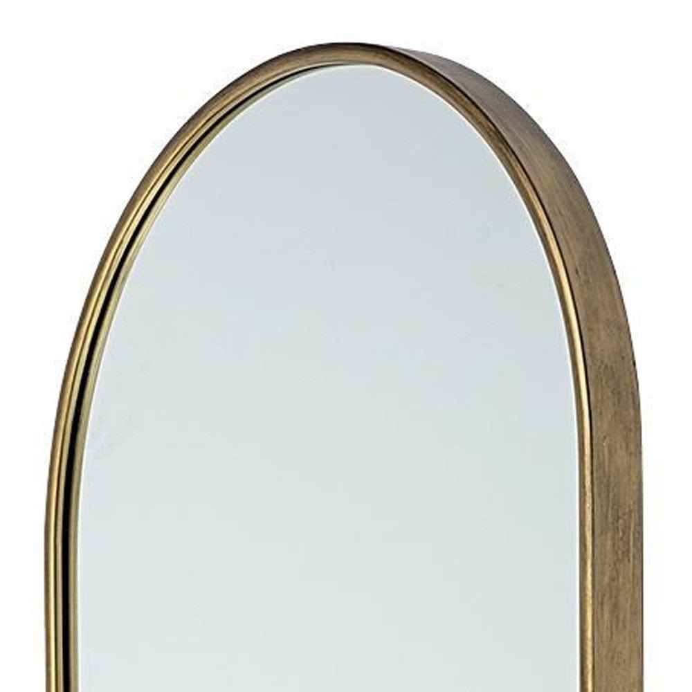 70" Gold Arch Metal Framed Accent Mirror - Homeroots - Flyclothing LLC