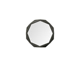 32" Octagon Black Wood Frame Wall Mirror - Homeroots