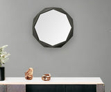 32" Octagon Black Wood Frame Wall Mirror - Homeroots - Flyclothing LLC
