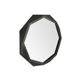 32" Octagon Black Wood Frame Wall Mirror - Homeroots - Flyclothing LLC